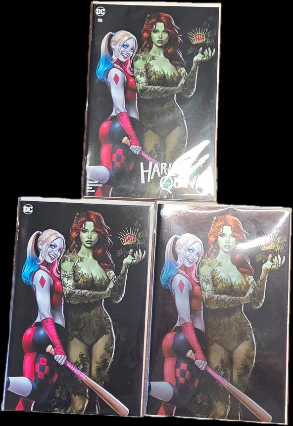 HARLEY QUINN 36 TALAVERA Trade & Virgin & FOIL ABC Variant Set LTD 800. All 3 HARLEY QUINN 36 TALAVERA Trade & Virgin & FOIL ABC Variant Set LTD 800. All 3