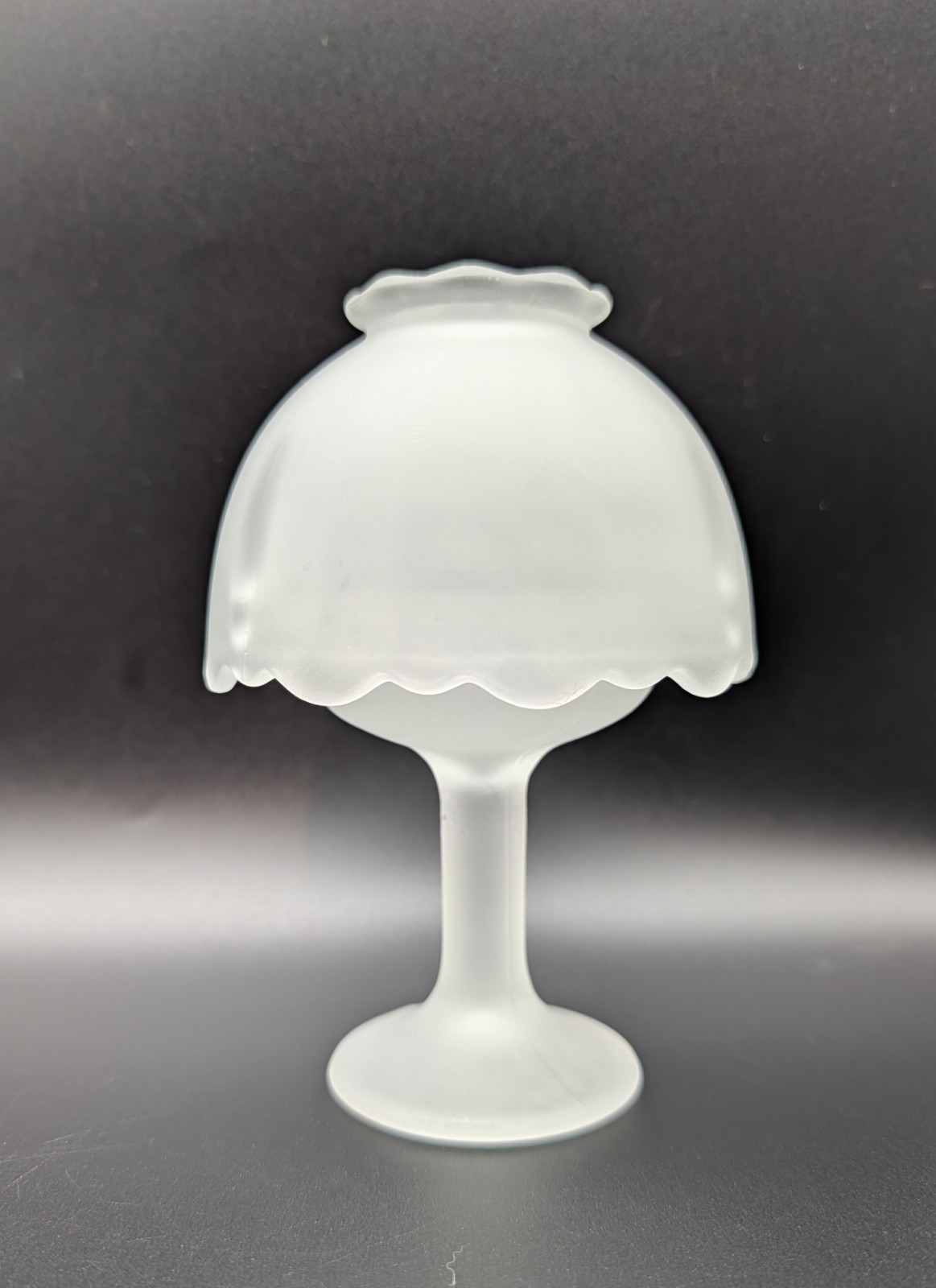 Vintage Fairy Lamp White Frosted Satin Glass 5 1/2\ Vintage Fairy Lamp White Frosted Satin Glass 5 1/2\