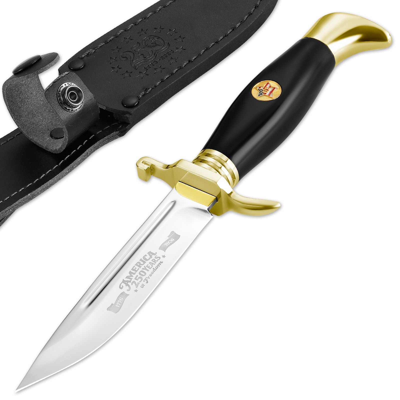 USA 250th Anniversary Fixed Blade Knife with sheath  Independence Day Limited
