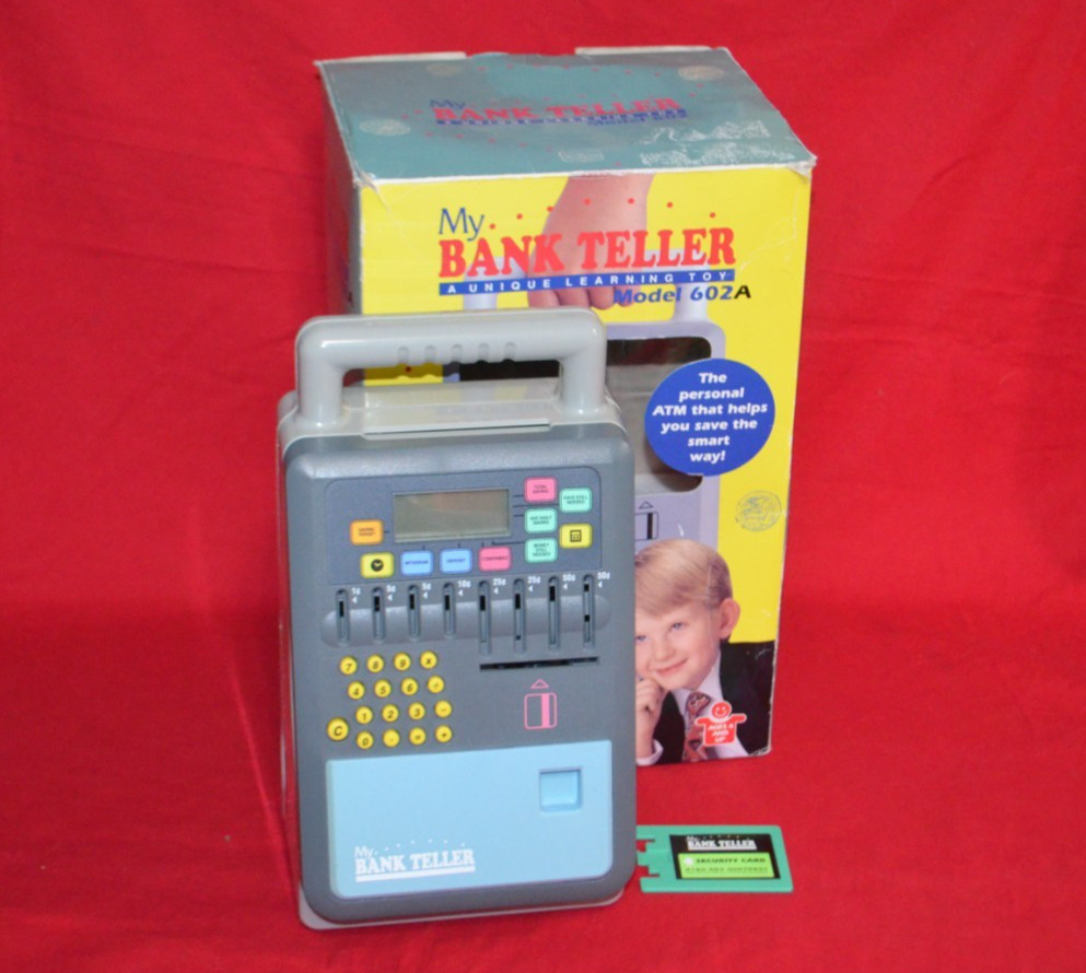Vintage 1992 My Bank Teller Model 602A ATM Savings Bank LCD Display Tested Works