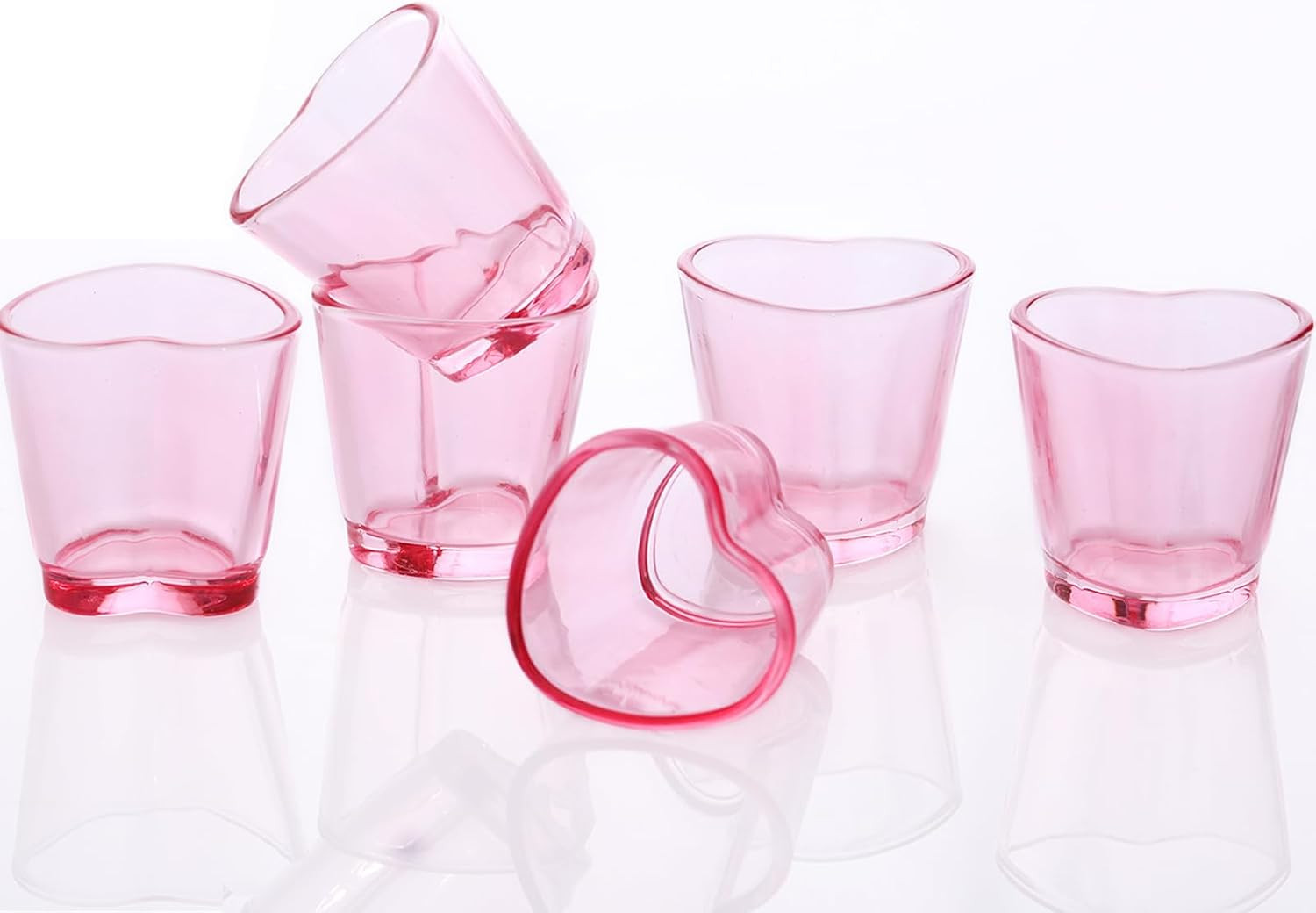 Heart Shot Glasses Set, Pink Shot Glass Cute for Bar Cart Accessories 1.5Oz (12, Heart Shot Glasses Set, Pink Shot Glass Cute for Bar Cart Accessories 1.5Oz (12,