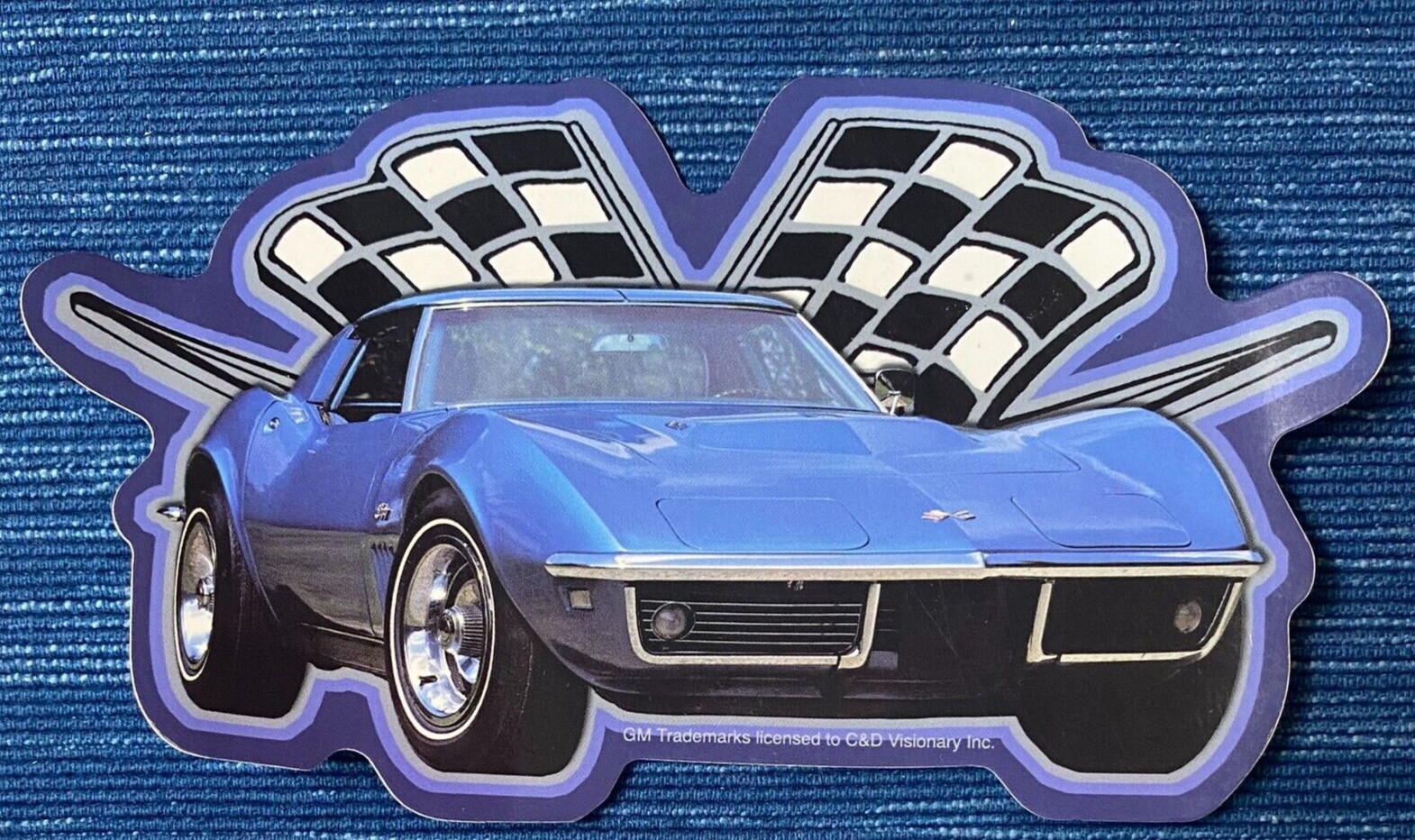 Vtg 1990\'s 1968-72 Corvette Stingray Sticker Decal GM Licensed Die Cut 13B