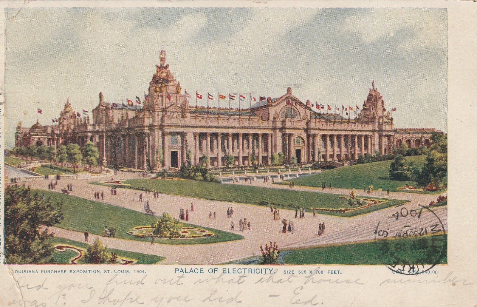 1904 Palace of Electricity , Louisiana Exposition, St. Louis, Missouri, a651 1904 Palace of Electricity , Louisiana Exposition, St. Louis, Missouri, a651