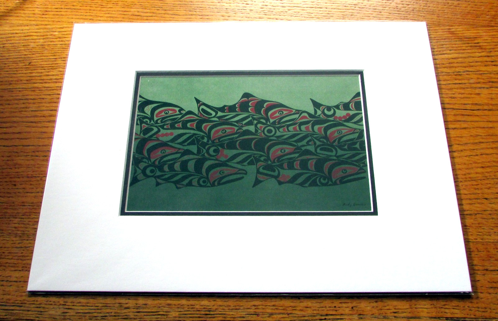 REUNION Spawning Salmon, Salish art by Andy Everson - 11\ REUNION Spawning Salmon, Salish art by Andy Everson - 11\
