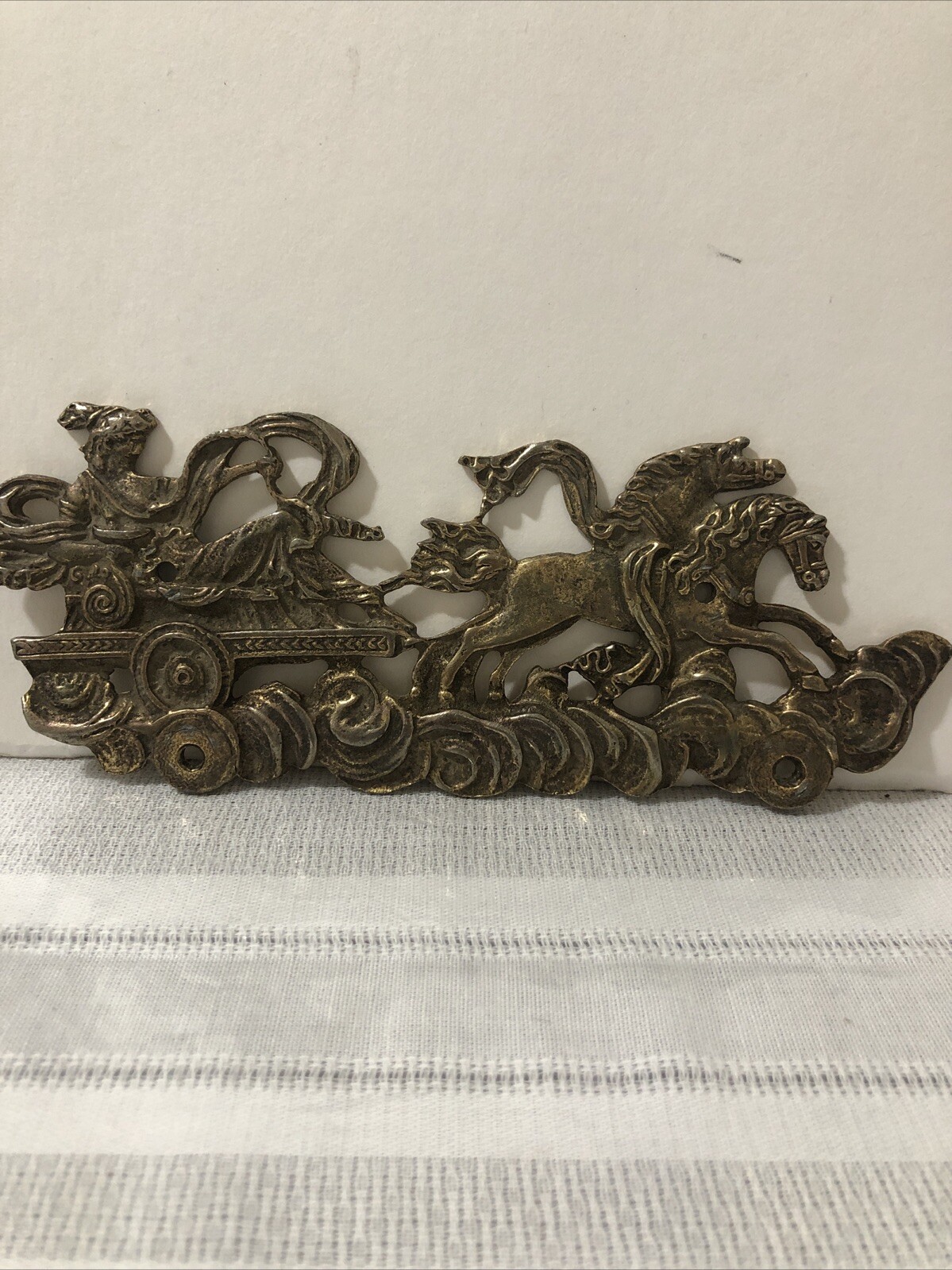 Vtg Knight On Chariot By James Papalia Original 1963. Brass Wall Hanging Signed Vtg Knight On Chariot By James Papalia Original 1963. Brass Wall Hanging Signed