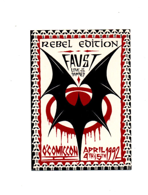 Faust Rebel Edition Love of the Damned Hologram Promo Card - Vigil -Comicon 1992 Faust Rebel Edition Love of the Damned Hologram Promo Card - Vigil -Comicon 1992