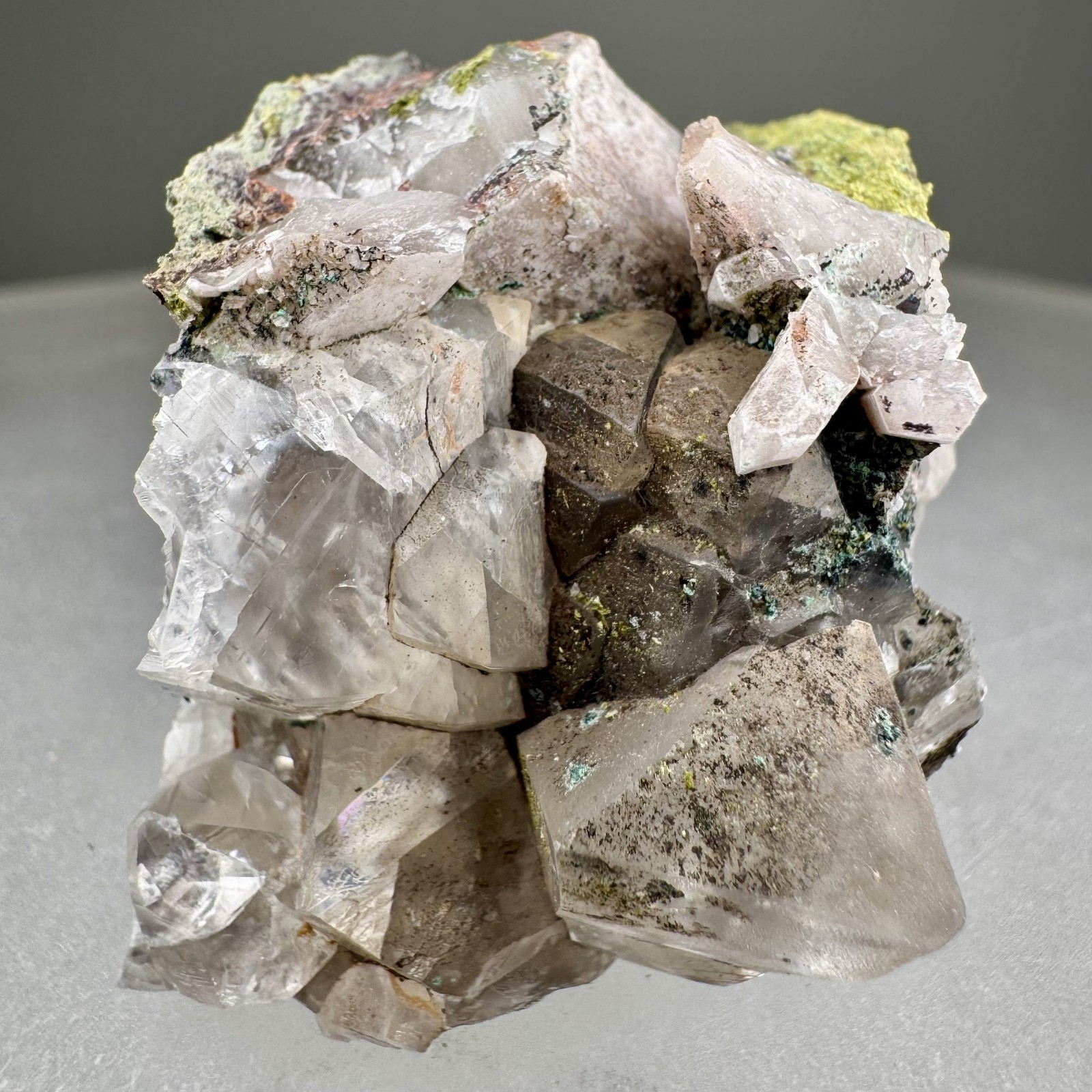 Nice Blocky Calcite Crystals: Adventure mine, Greenland, Ontonagon Co., Michigan