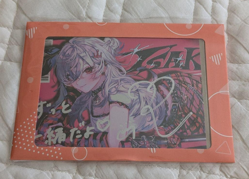 Hololive Riona Isaki ISAKI Union Autographed Postcard NEW
