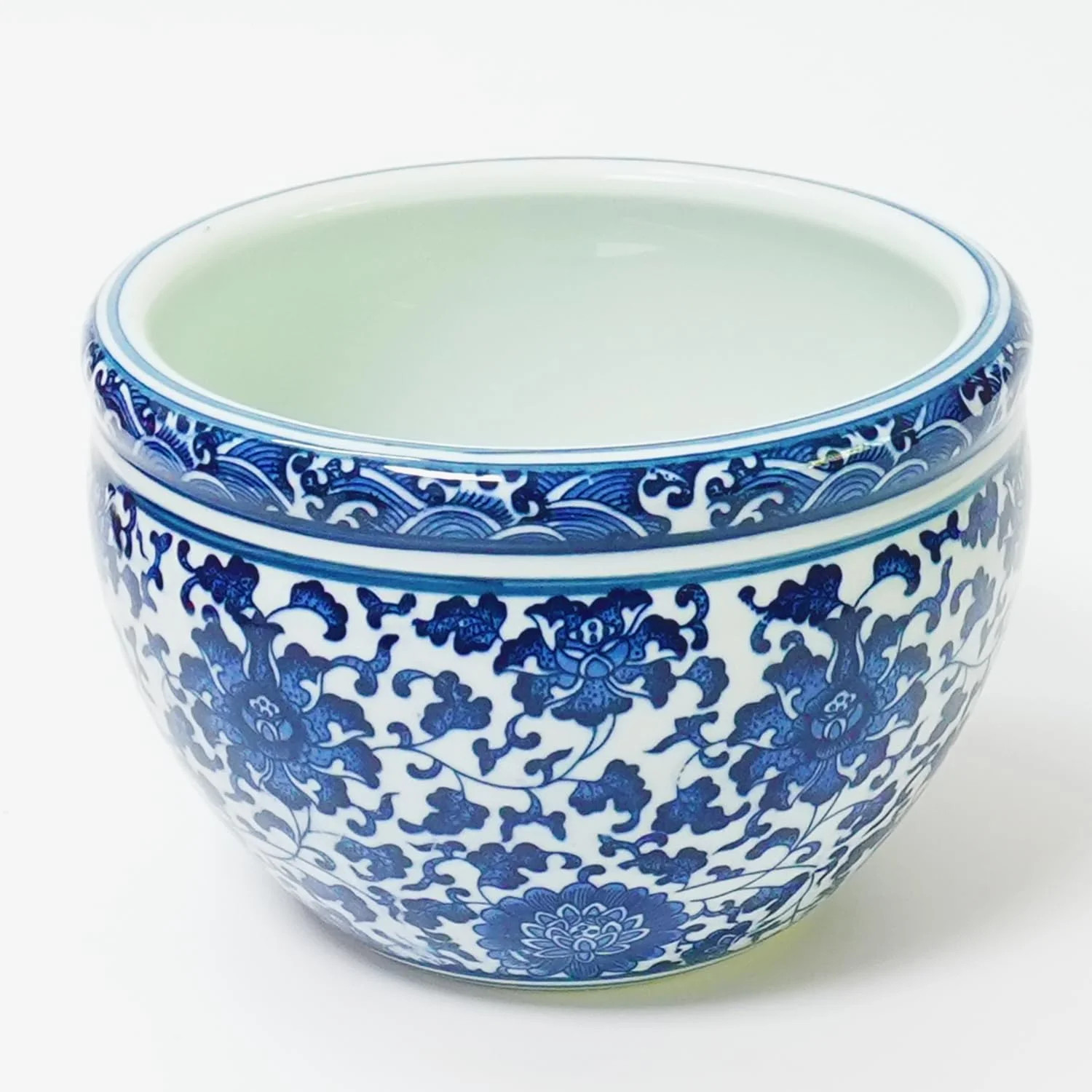 Blue and White Chinoiserie Planter, Blue and White Flower Pot for Indoor Plants, Blue and White Chinoiserie Planter, Blue and White Flower Pot for Indoor Plants,