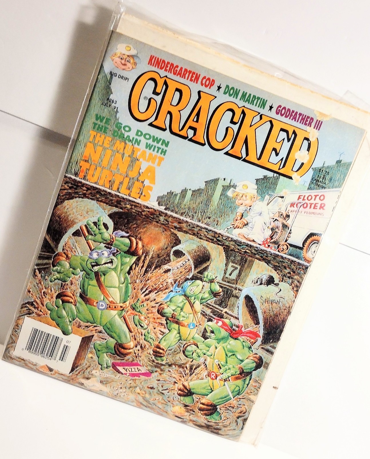 Cracked Magazine #263 TMNT Teenage Mutant Ninja Turtles Godfather July 1991 Cracked Magazine #263 TMNT Teenage Mutant Ninja Turtles Godfather July 1991