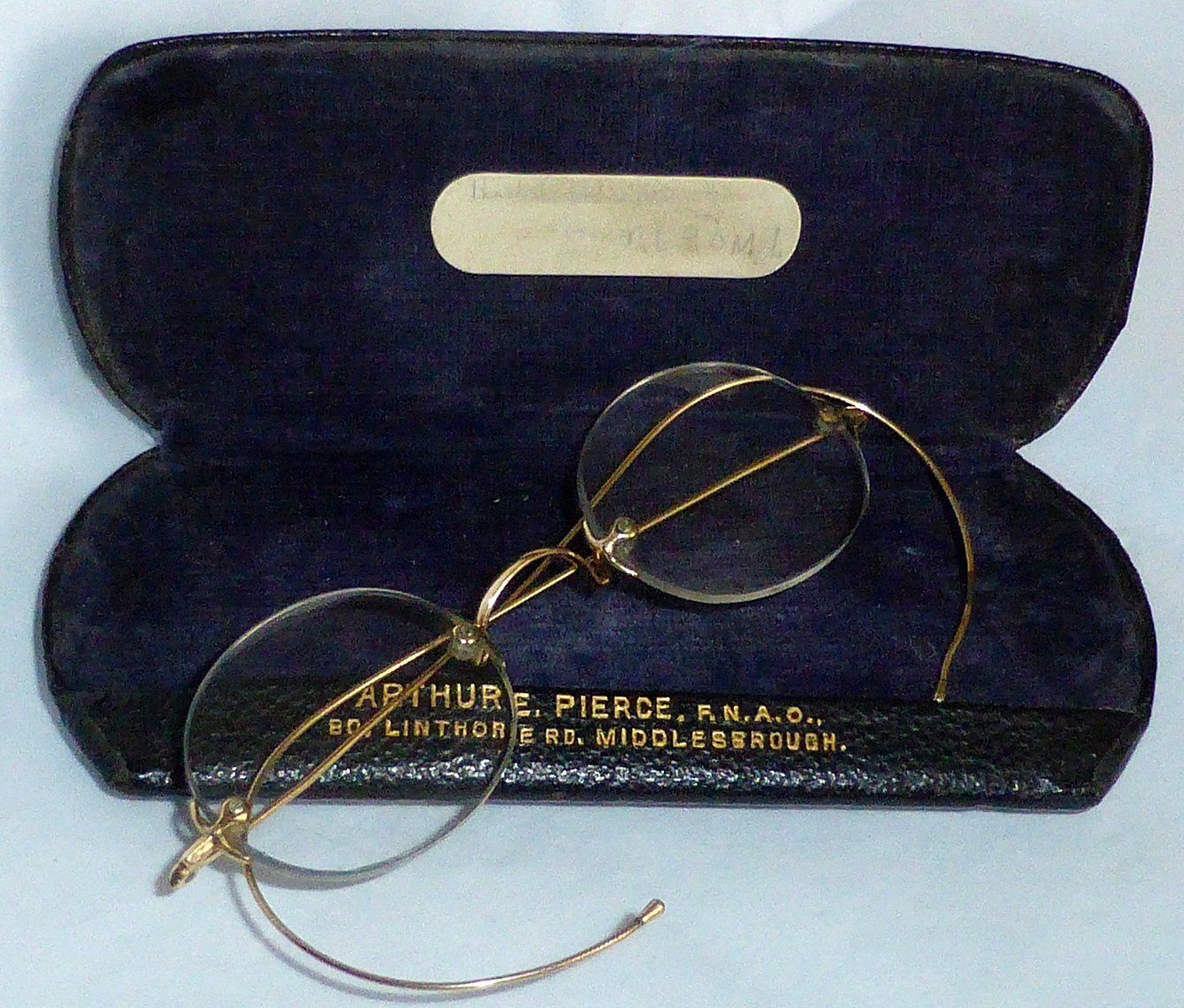 Rare Antique Victorian Gold Plated Bifocal Pince Nez or Spectacles 1880-1900