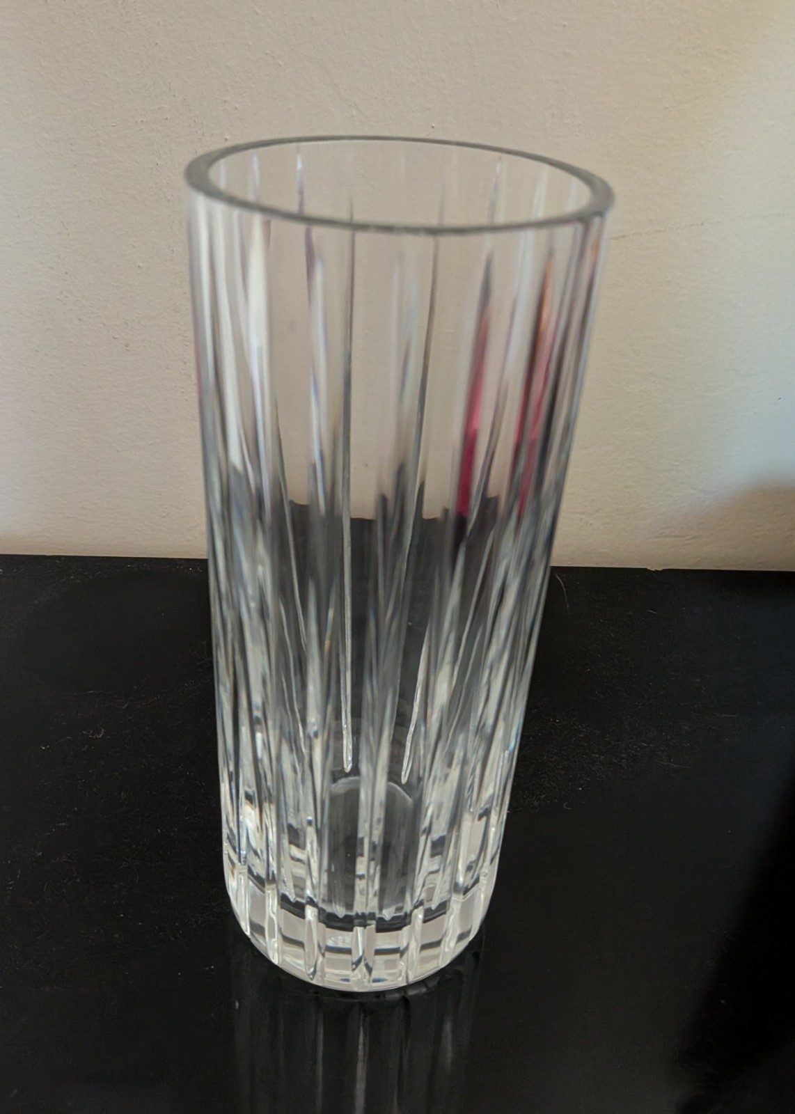 Authentic Baccarat Crystal Harmonie Cylinder Vase 7 7/8