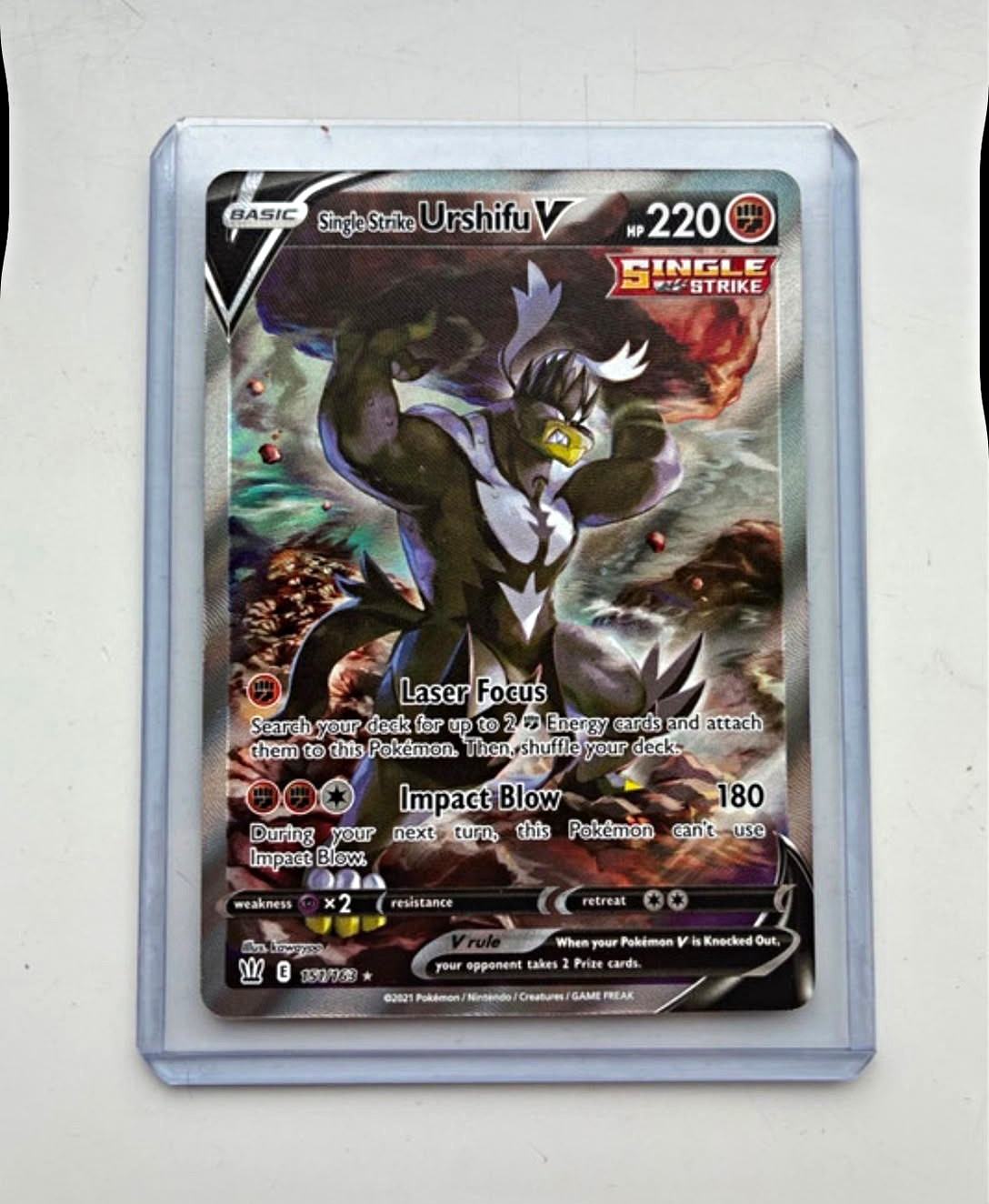 Single Strike Urshifu V 151/163 Battle Styles Full Art Holo Ultra Rare 220HP