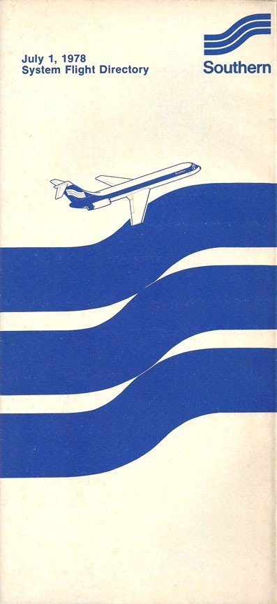 Southern Airways system timetable 7/1/78 [6011]
