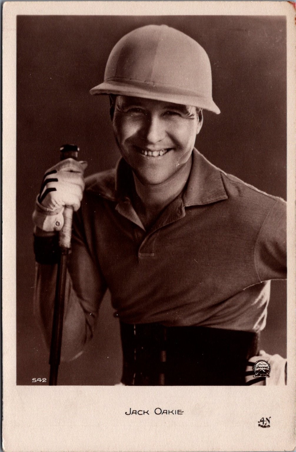 JACK OAKIE Actor RPPC Polo Helmet Golf Club AN Paris Vintage 1930s Postcard JACK OAKIE Actor RPPC Polo Helmet Golf Club AN Paris Vintage 1930s Postcard