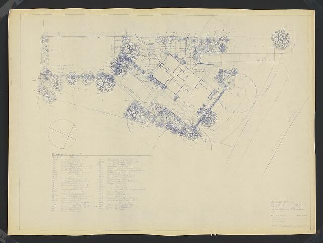Fairfax County Virginia 1951 Hollin Hills Jay T Suager Landscape Plan