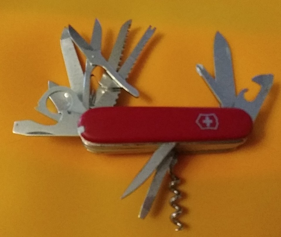 Victorinox SAK Champion C - Discontinued 1985 W/glass Magnifier Good Condition Victorinox SAK Champion C - Discontinued 1985 W/glass Magnifier Good Condition