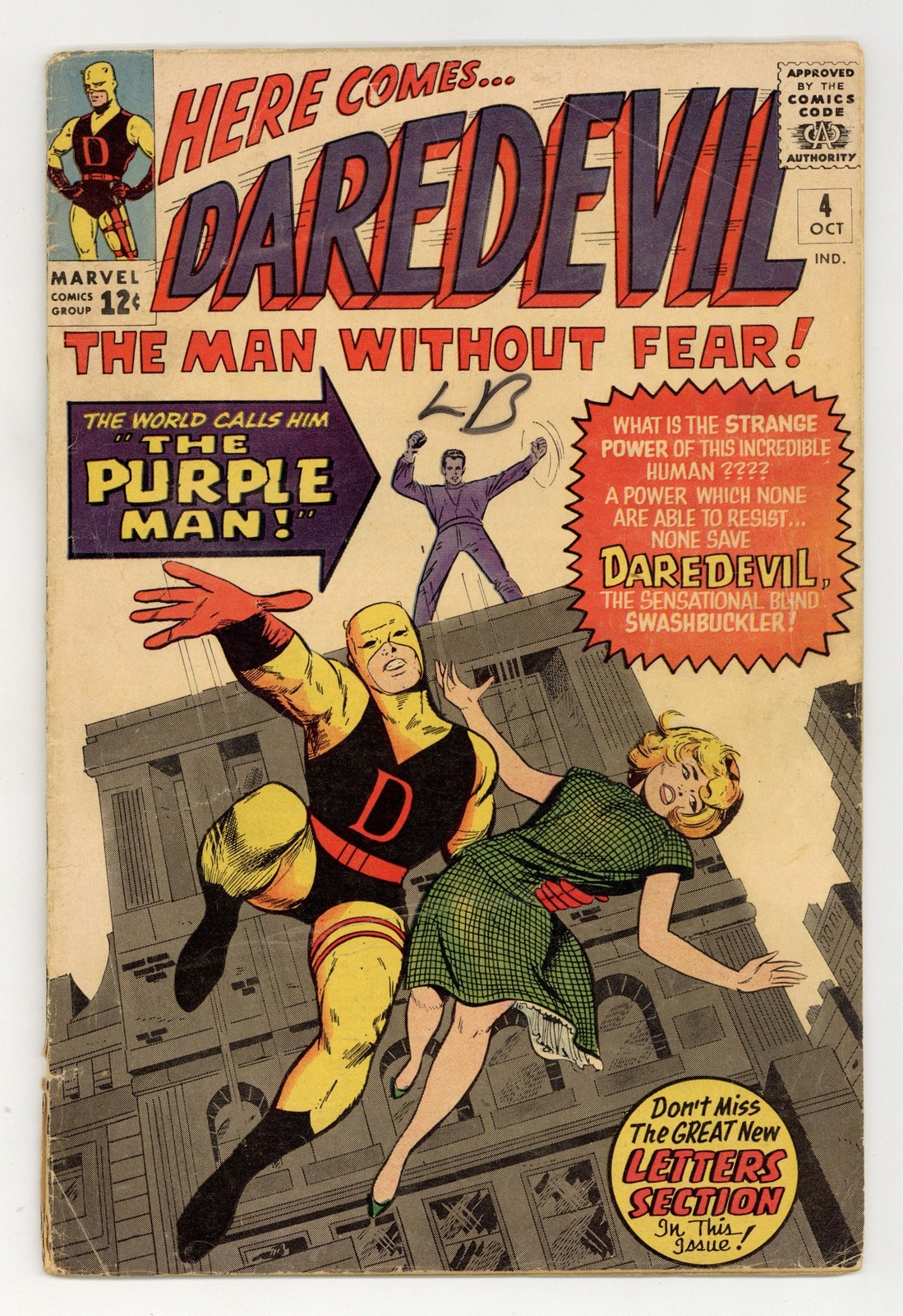 Daredevil #4 GD+ 2.5 1964 1st app. Killgrave the Purple Man