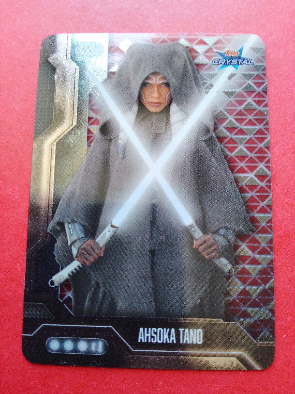 STAR WARS MANDALORIAN TOPPS CARD - CRYSTAL CARD - CR5 - AHSOKA - ULTRA RARE 