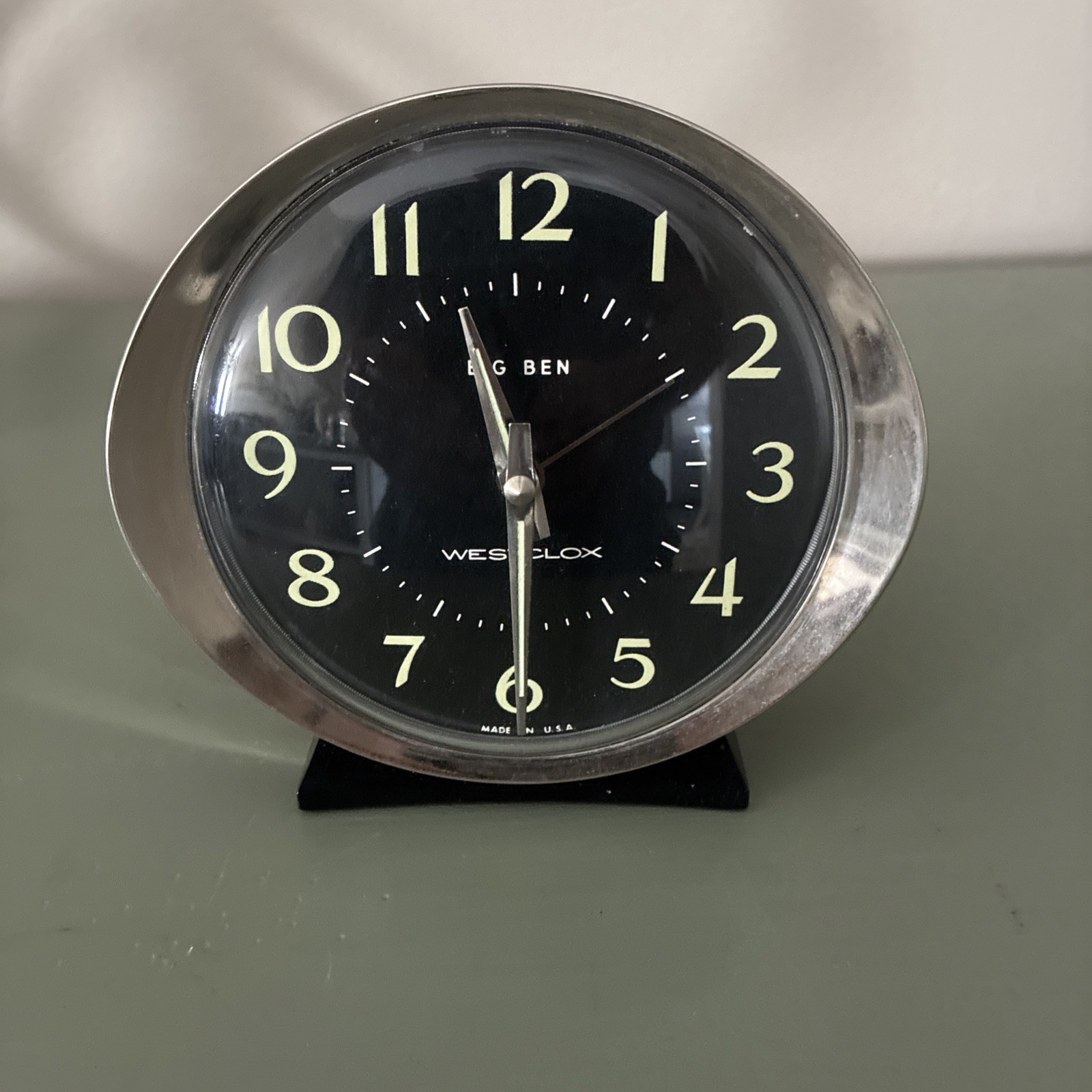 Westclox Big Ben, Vintage Luminescent Wind Up Alarm Clock. Works Fine