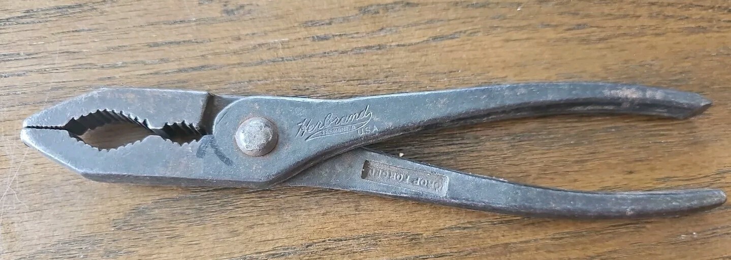 Gas Pliers Wrench 1920s Vintage Herbrand FREEMONT USA 