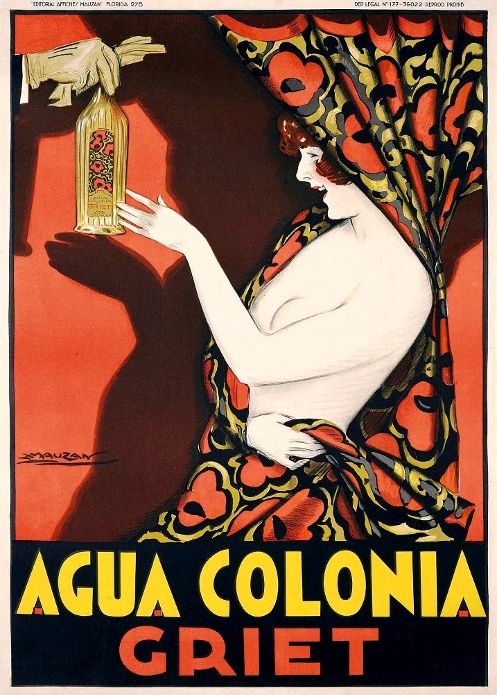 Agua Colonia Griet Vintage Poster c1920s - Rare Reprint π€―π― 24x36β Agua Colonia Griet Vintage Poster c1920s - Rare Reprint π€―π― 24x36β