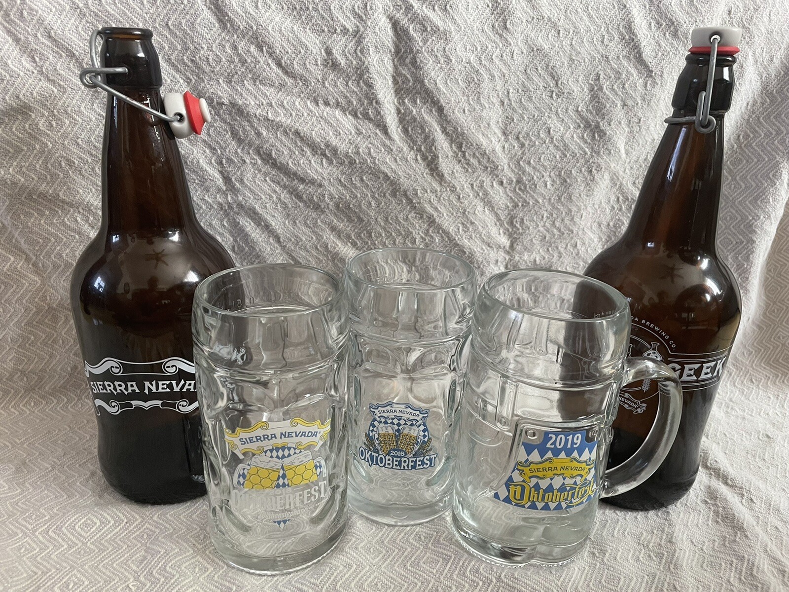 Lot Of SIERRA NEVADA Steins And Growlers, OKTOBERFEST 1/2 Liter Steins Lot Of SIERRA NEVADA Steins And Growlers, OKTOBERFEST 1/2 Liter Steins
