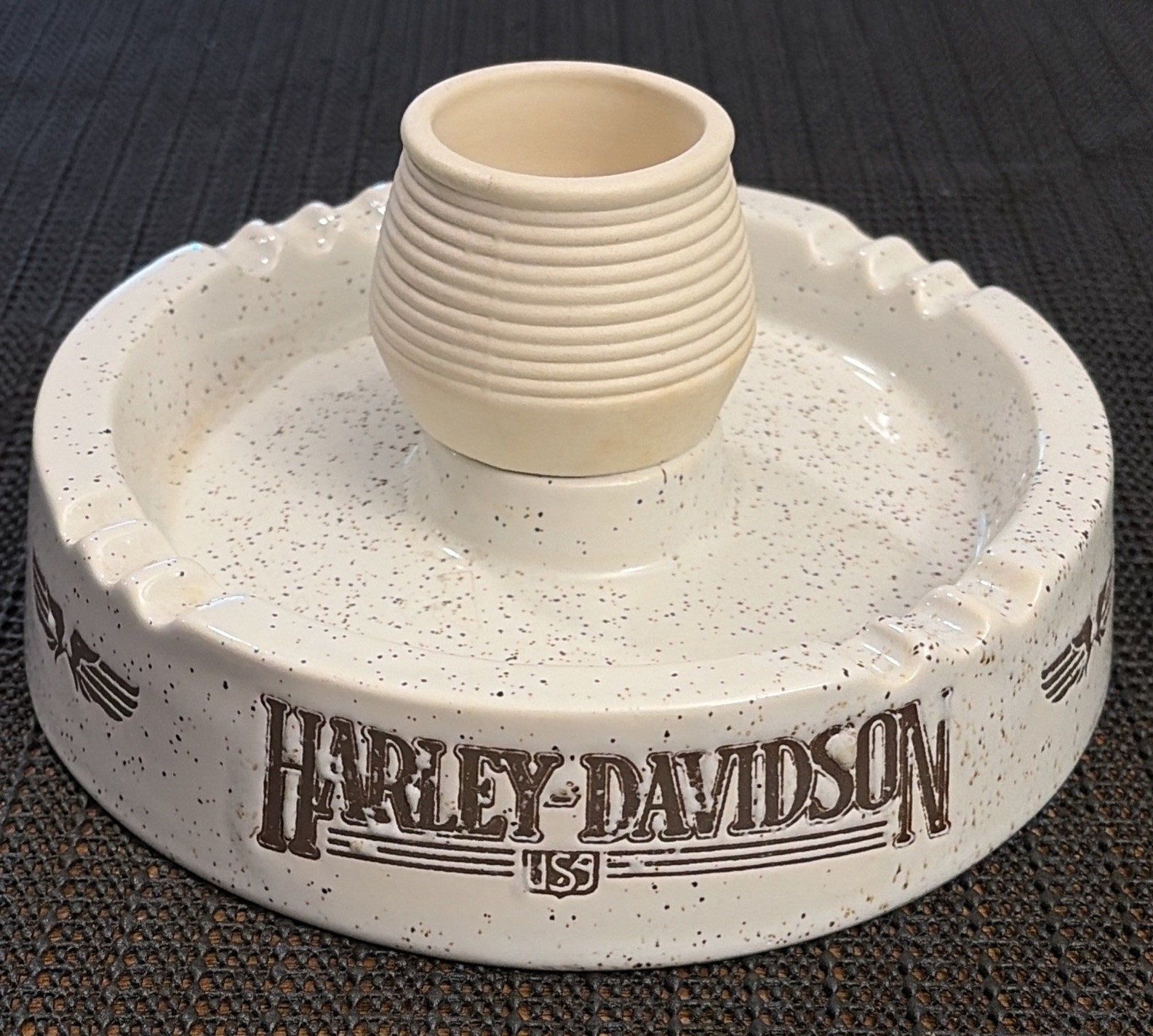 Harley Davidson 7” Ashtray - Limited Edition - Cup For Striking Matches Vintage Harley Davidson 7” Ashtray - Limited Edition - Cup For Striking Matches Vintage