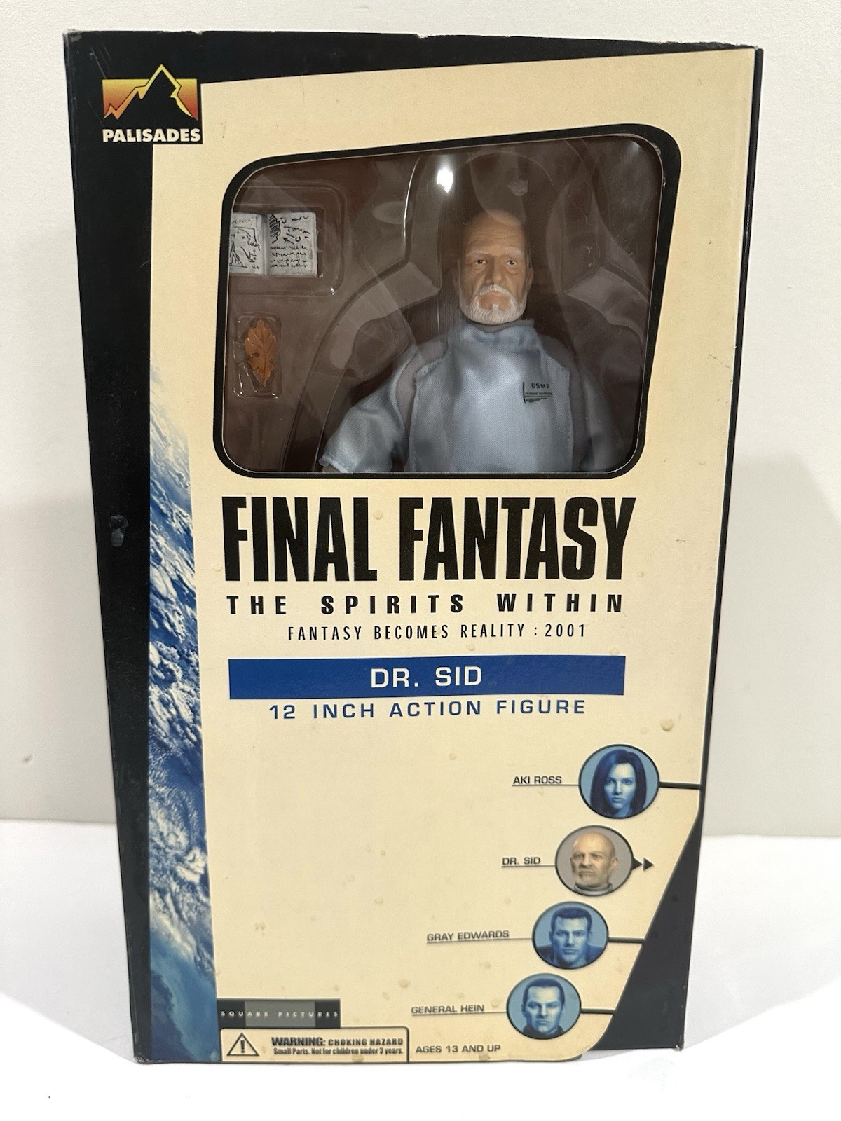 NIB 2001 Final Fantasy The Spirits Within Dr. Sid Action Figure Palisades 12