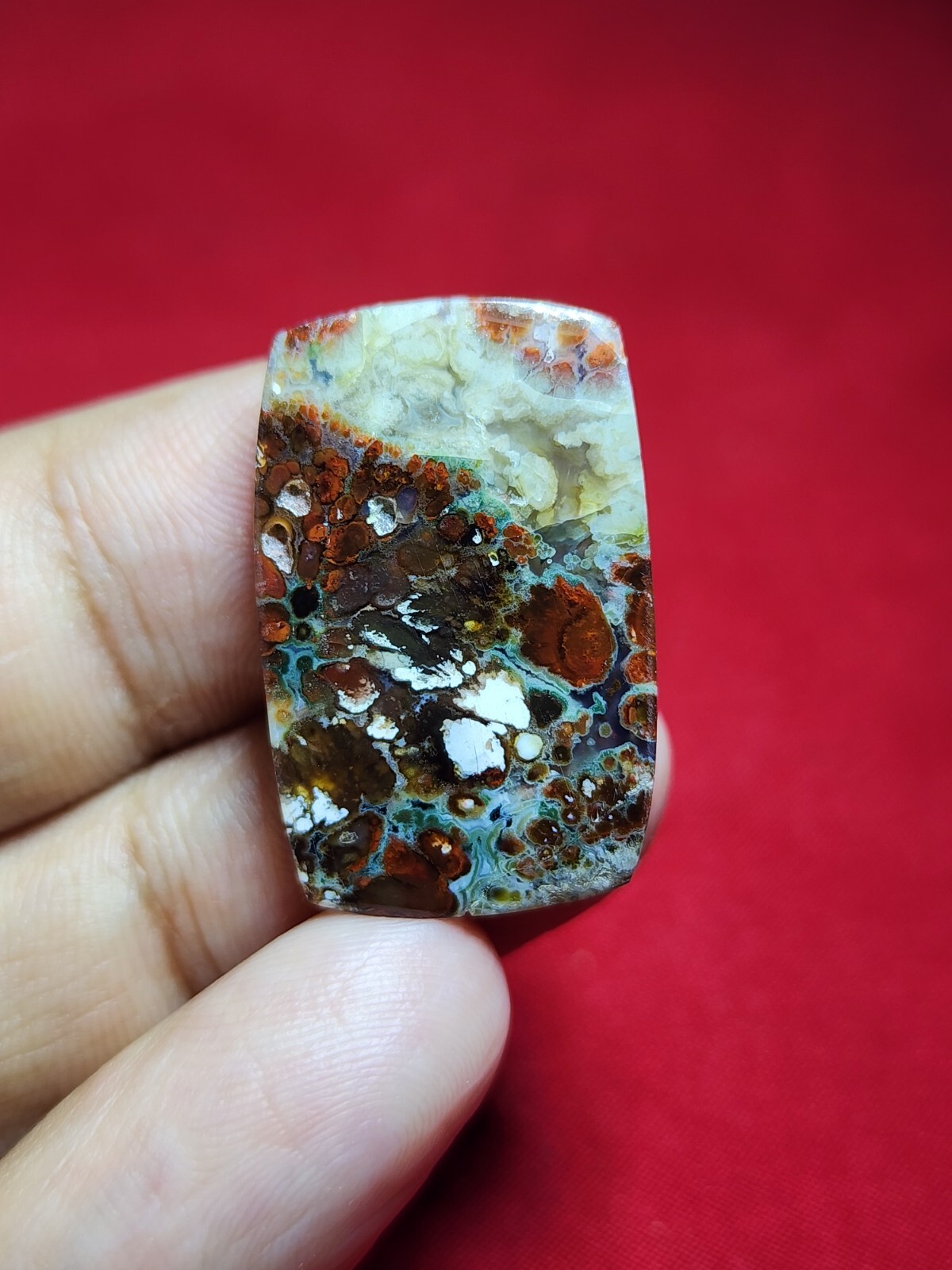 20 Ct Plume Agate Chrysocolla High Quality 32*17*4 Mm 20 Ct Plume Agate Chrysocolla High Quality 32*17*4 Mm