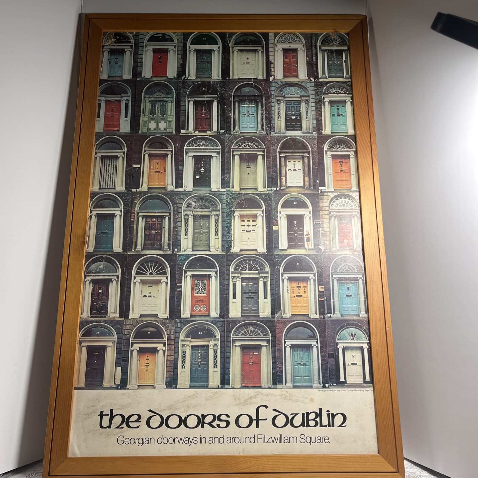 Vintage The Doors of Dublin Linen Tea Towel. Made in Ireland. Fingal. 25x38”Fram