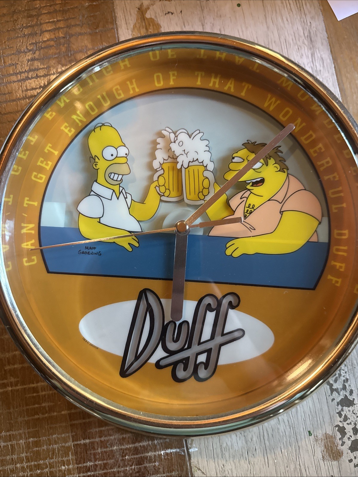 The Simpsons Duff Beer animated wall clock