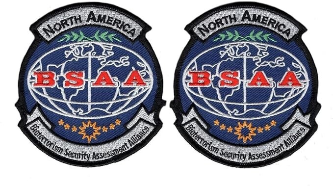 Set of 2 BSAA North America Costume Cosplay Shoulder Patch [Hook Fastener]