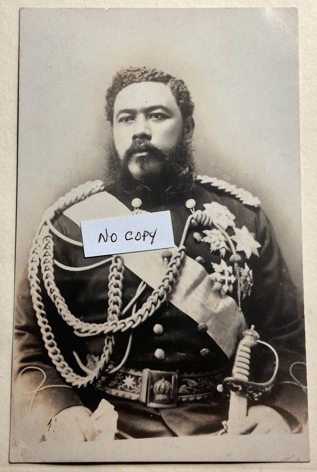 1910\'s Hawaii King David Kalakaua w/ Regalia (ca 1880\'s) Royalty AZO RPPC