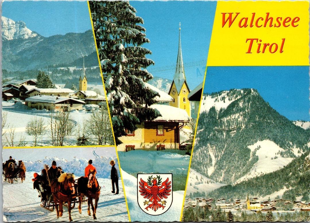 Vintage Multi-view Postcard Walchsee Austria 1984