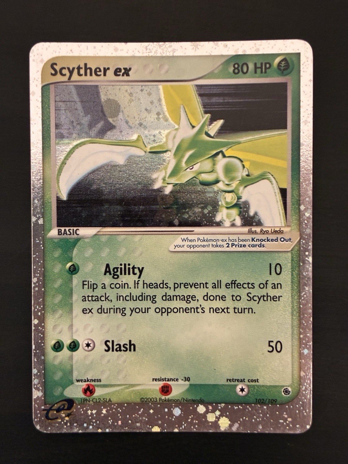Scyther ex Ruby & Sapphire Pokemon Card TCG Holo Ultra Rare 2003 LP/MP