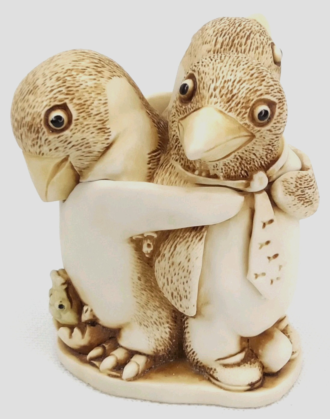 Vintage 1990s Harmony Kingdom Penguin Trinket Box With Original Sticker