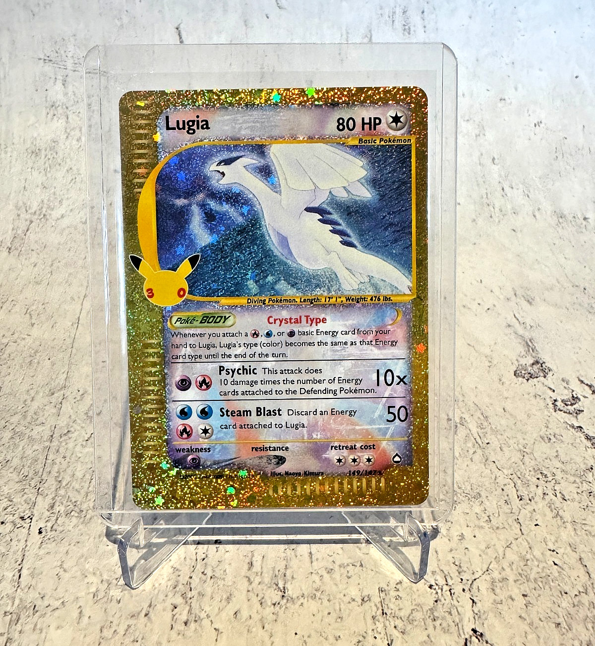 Lugia 149/147 30th Celebration Classic Collection Crystal Holo Pokemon TCG NM Lugia 149/147 30th Celebration Classic Collection Crystal Holo Pokemon TCG NM