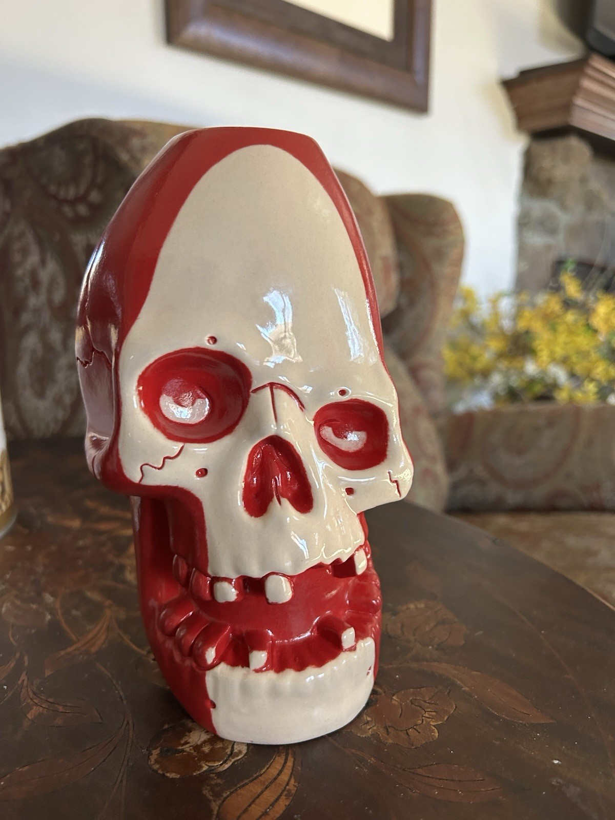 Munktiki Tiki Mug Mutant Skull Handmade Crimson Tide Edition