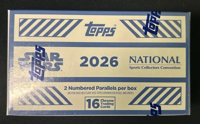 2026 Topps National Convention NSCC Star Wars Factory Sealed Box 16 Chrome Cards 2026 Topps National Convention NSCC Star Wars Factory Sealed Box 16 Chrome Cards