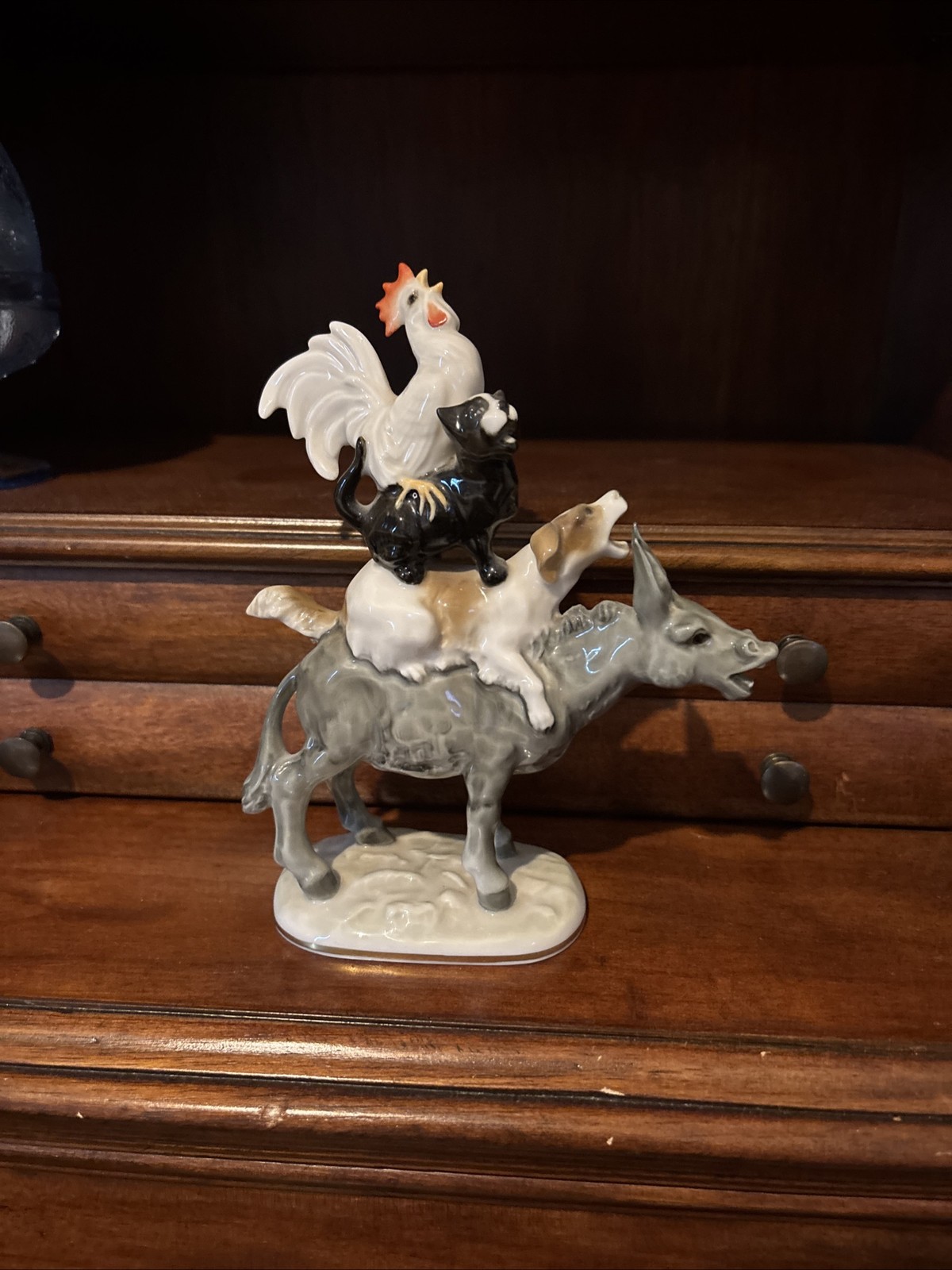 Hutschenreuther Bremen Town Musicians Vintage Figurine Hutschenreuther Bremen Town Musicians Vintage Figurine