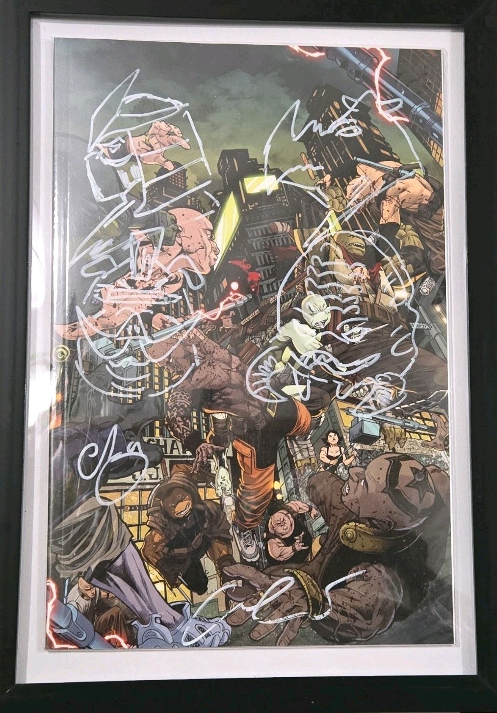 TMNT the last Ronin Original Sketch Signed Framed COA Esau Escorza 2024