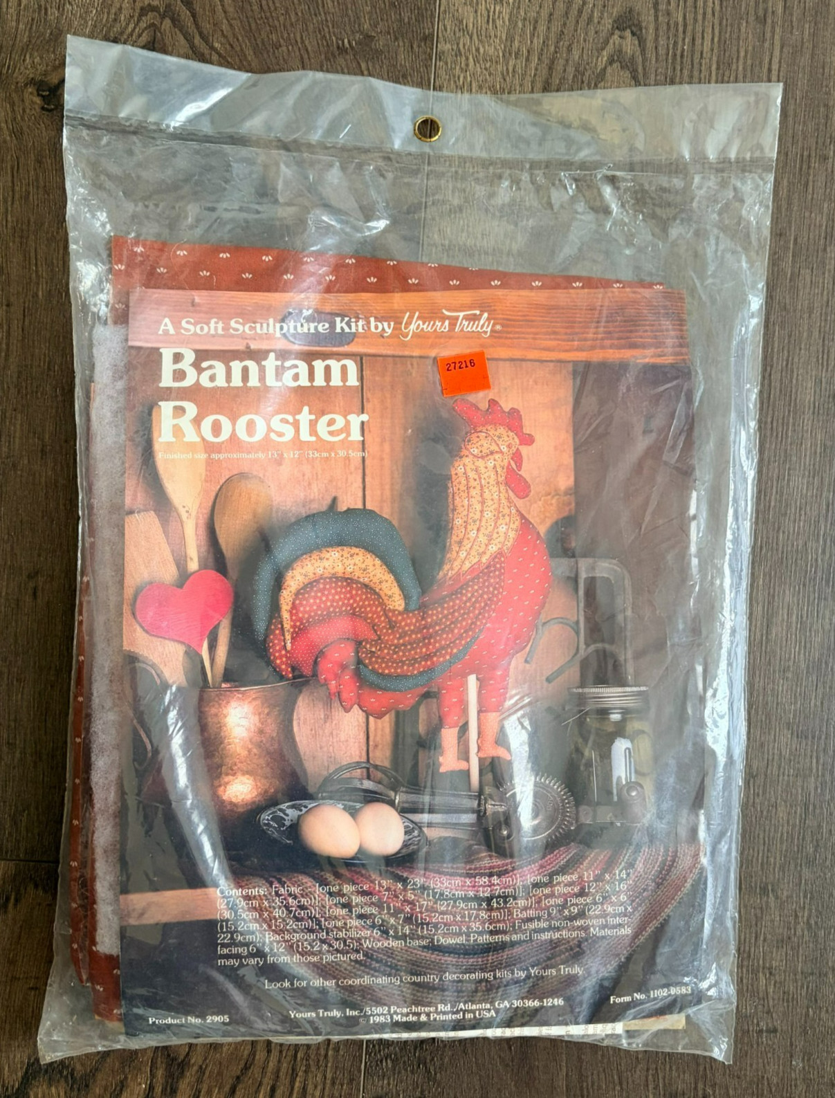 Vintage 1983 Yours Truly Bantam Rooster Soft Sculpture Kit NOS Sealed Complete Vintage 1983 Yours Truly Bantam Rooster Soft Sculpture Kit NOS Sealed Complete