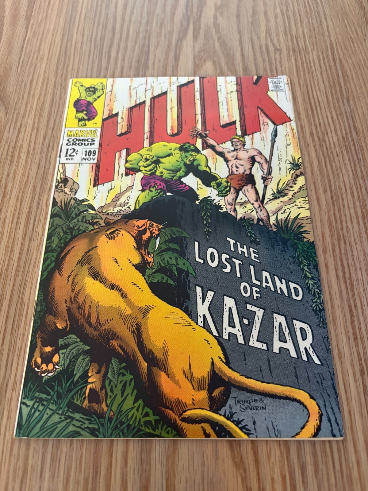 Incredible Hulk  109  VF/NM  9.0  High Grade  Ka-zar  Savage Land  Marvel 1969