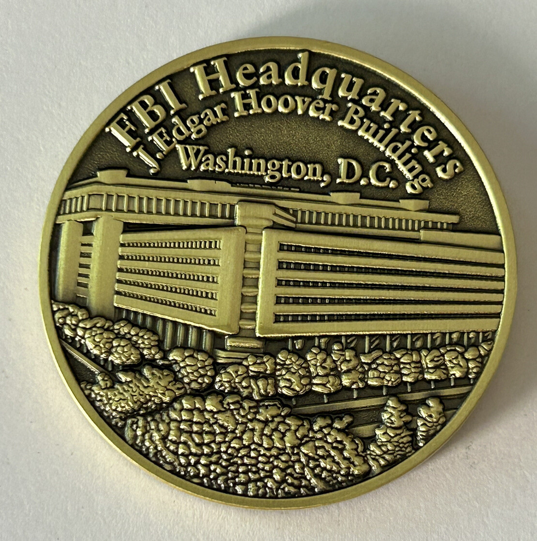 FBI HQ The J Edgar Hoover Building Challenge Coin FBI HQ The J Edgar Hoover Building Challenge Coin