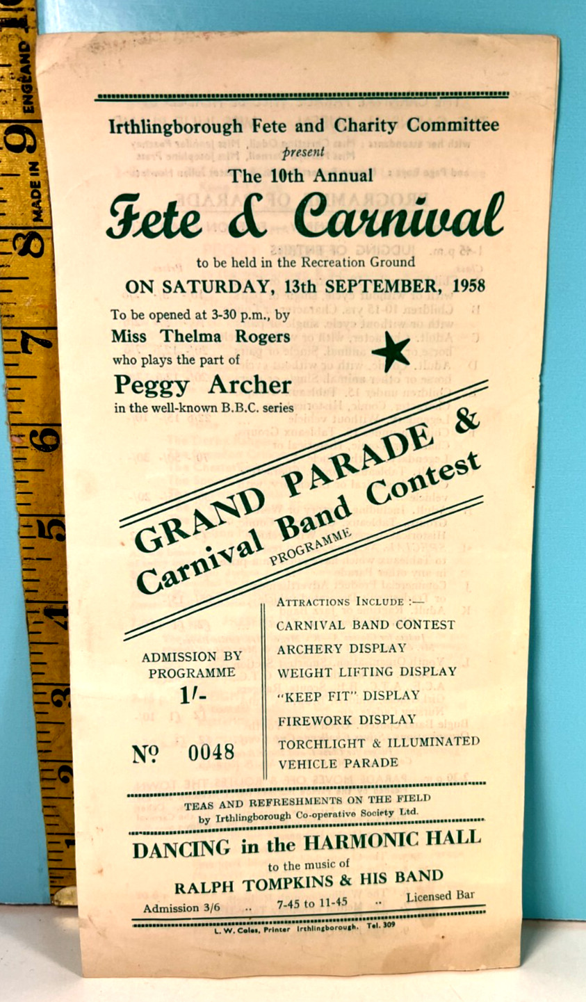 1958 10th Annual Fete & Carnival & Grand Parade & Band Contest Program