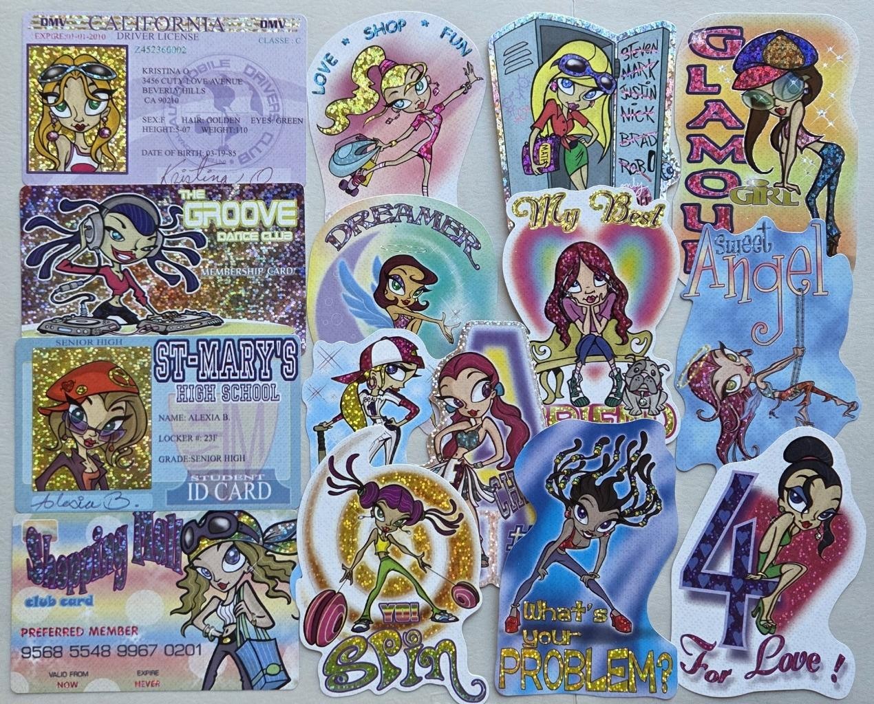 15 VTG 2002 Glamour Girl Vending Machine Stickers by YCT Images, Y2K Collectible 15 VTG 2002 Glamour Girl Vending Machine Stickers by YCT Images, Y2K Collectible
