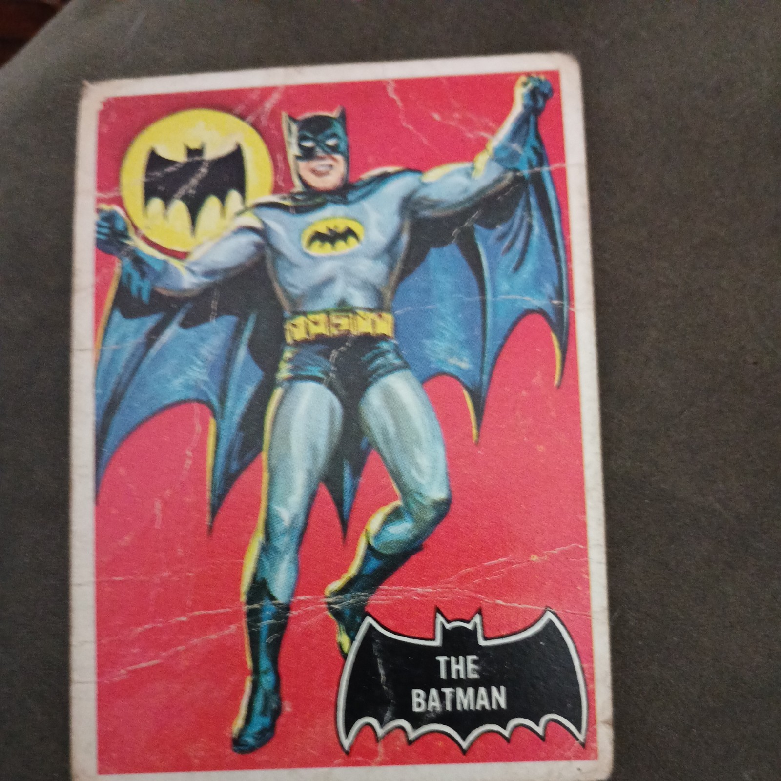 1966 Topps The Batman RC #1 Batman Collectible Card Raw Rare Vintage Card 1966 Topps The Batman RC #1 Batman Collectible Card Raw Rare Vintage Card
