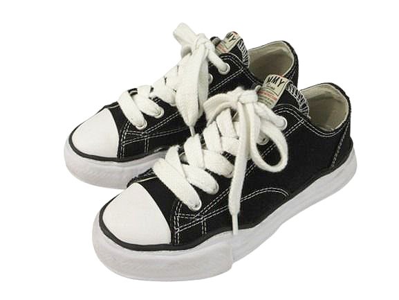 MIHARA YASUHIRO Canvas LowTop Sneakers Black 38/235cm with Box (Ages 14+)