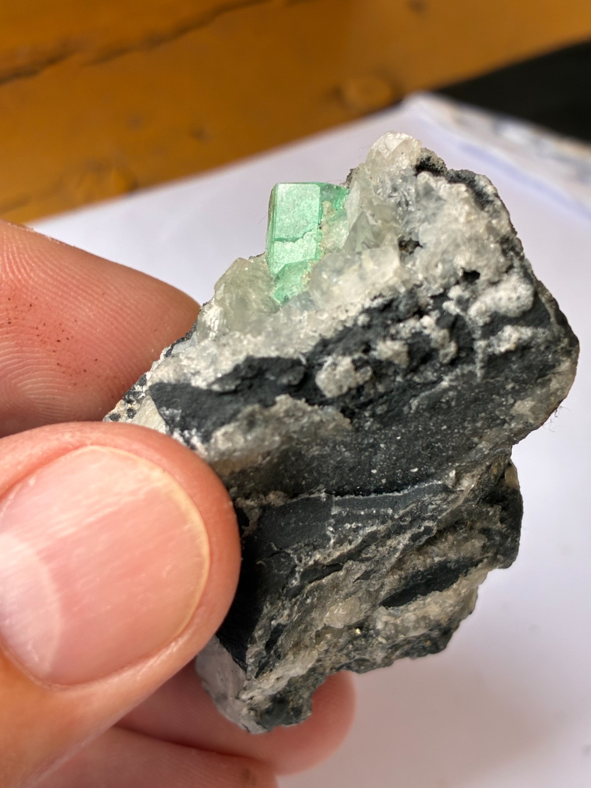 58g Rough Crystal Colombian Emerald Raw Matrix Collector Piece Natural Muzo 58g Rough Crystal Colombian Emerald Raw Matrix Collector Piece Natural Muzo